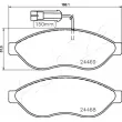 Jeu de 4 plaquettes de frein avant ASHIKA 50-00-0655 - Visuel 2