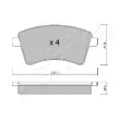 Jeu de 4 plaquettes de frein avant ASHIKA 50-00-0720 - Visuel 2
