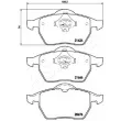 Jeu de 4 plaquettes de frein avant ASHIKA 50-00-0911 - Visuel 2