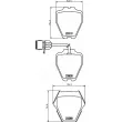 Jeu de 4 plaquettes de frein avant ASHIKA 50-00-0928 - Visuel 2
