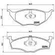 Jeu de 4 plaquettes de frein avant ASHIKA 50-00-0946 - Visuel 2