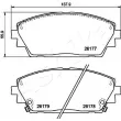 Jeu de 4 plaquettes de frein avant ASHIKA 50-03-3002 - Visuel 2