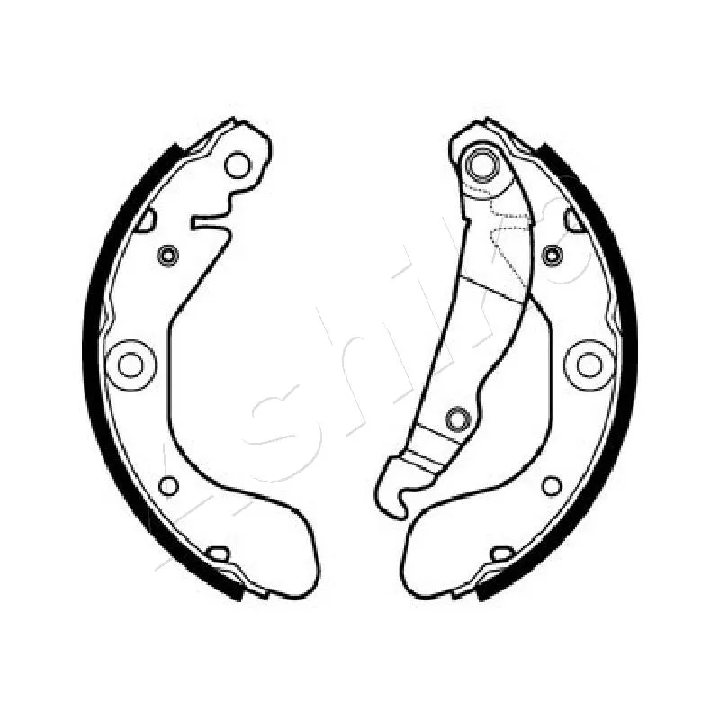 Jeu de mâchoires de frein ASHIKA 55-0W-W10
