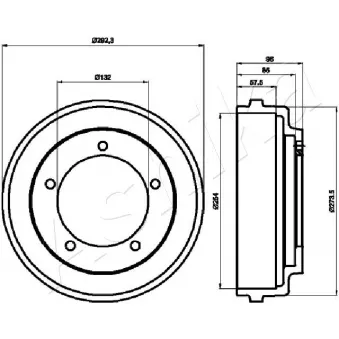 Tambour de frein ASHIKA 56-00-0316