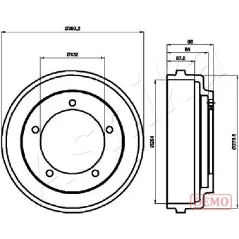 Tambour de frein ASHIKA 56-00-0316C