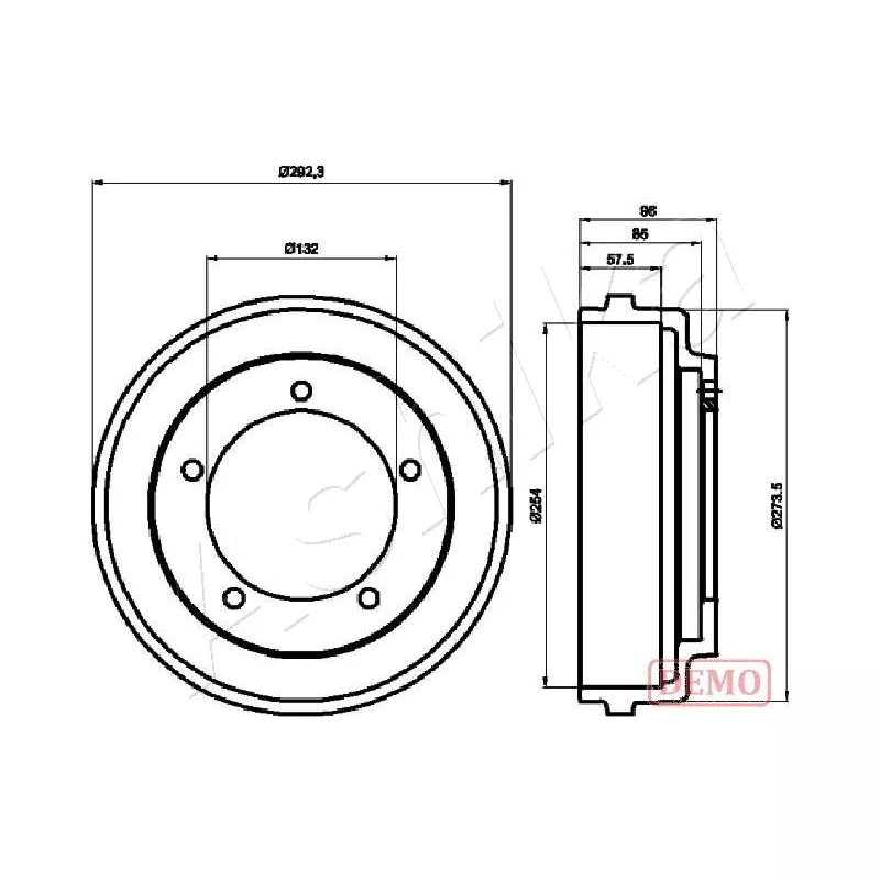Tambour de frein ASHIKA 56-00-0316C