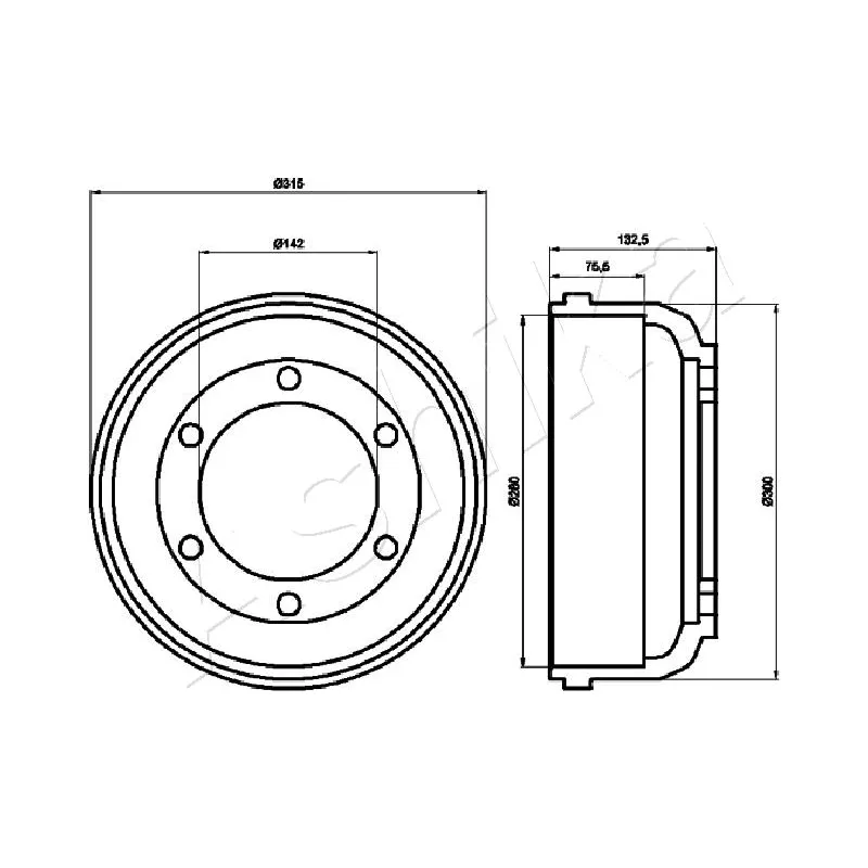 Tambour de frein ASHIKA 56-00-0317