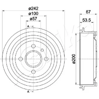 Tambour de frein ASHIKA 56-00-0402
