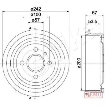 Tambour de frein ASHIKA 56-00-0402C
