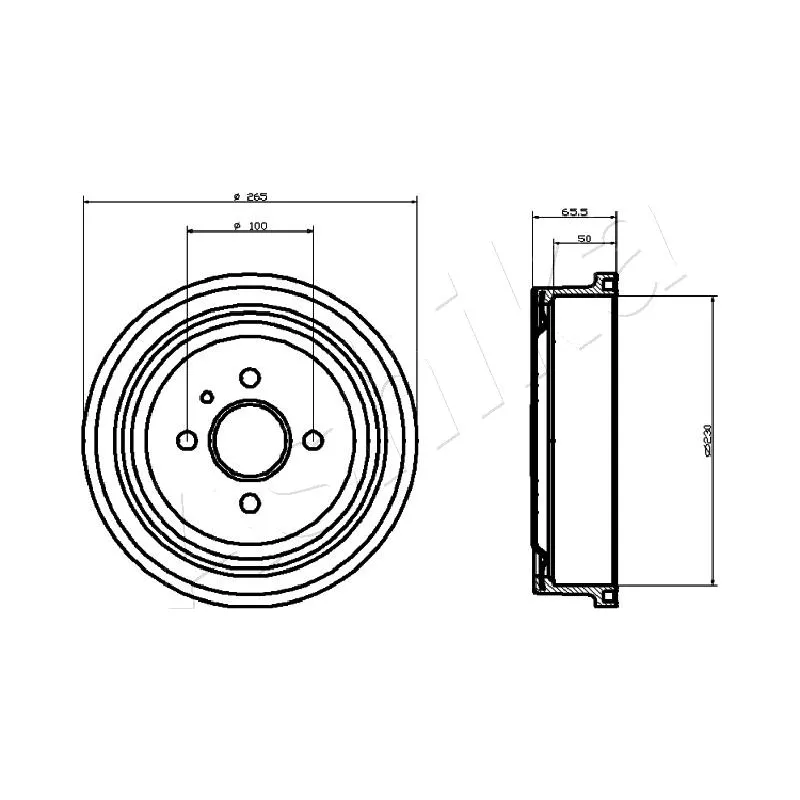 Tambour de frein ASHIKA 56-00-0404
