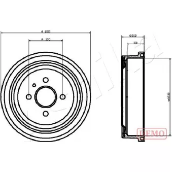 Tambour de frein ASHIKA 56-00-0404C