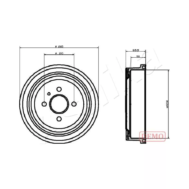 Tambour de frein ASHIKA 56-00-0404C
