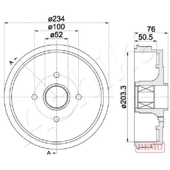 Tambour de frein ASHIKA 56-00-0409C