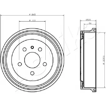 Tambour de frein ASHIKA 56-00-0413