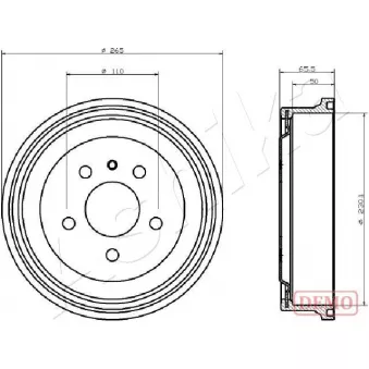 Tambour de frein ASHIKA 56-00-0413C