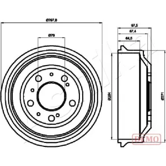 Tambour de frein ASHIKA 56-00-0605C