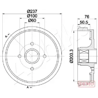 Tambour de frein ASHIKA 56-00-0700C