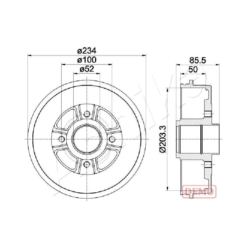 Tambour de frein ASHIKA 56-00-0702C