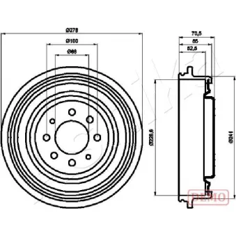 Tambour de frein ASHIKA 56-00-0703C
