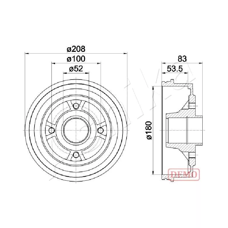 Tambour de frein ASHIKA 56-00-0709C