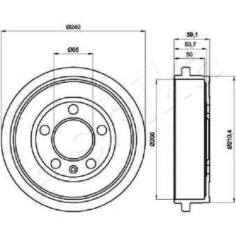 Tambour de frein ASHIKA 56-00-0900