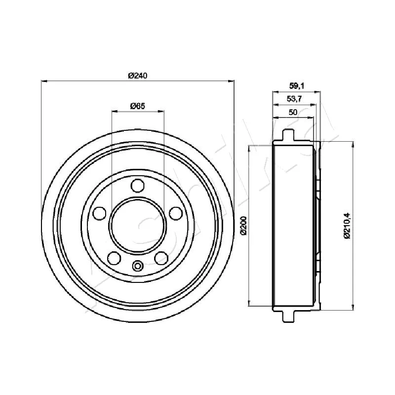 Tambour de frein ASHIKA 56-00-0900