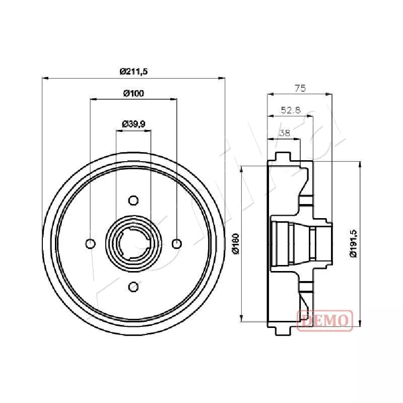 Tambour de frein ASHIKA 56-00-0901C