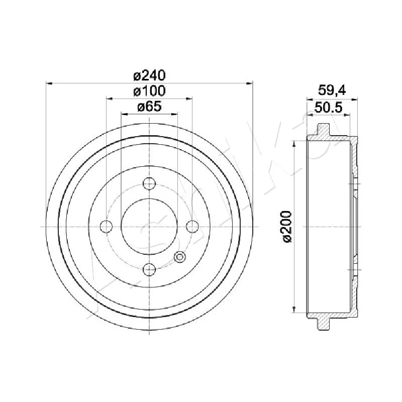 Tambour de frein ASHIKA 56-00-0902