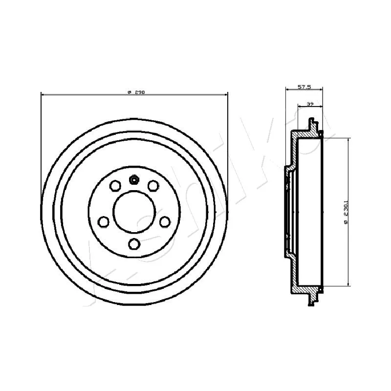 Tambour de frein ASHIKA 56-00-0906