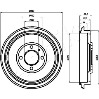 Tambour de frein ASHIKA 56-00-0907
