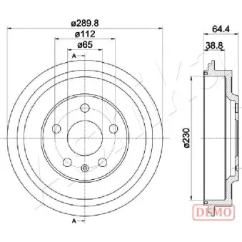 Tambour de frein ASHIKA 56-00-0911C