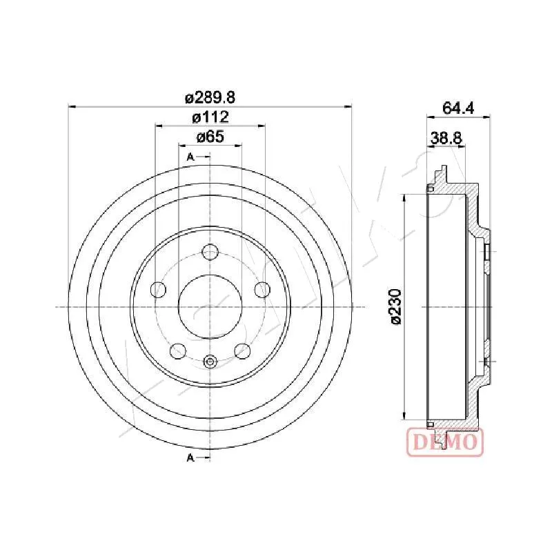 Tambour de frein ASHIKA 56-00-0911C