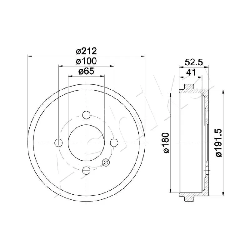 Tambour de frein ASHIKA 56-00-0912