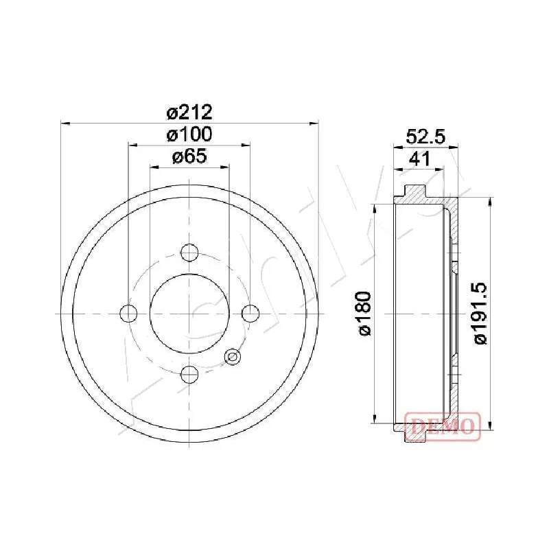 Tambour de frein ASHIKA 56-00-0912C