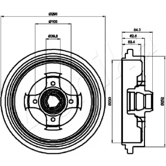 Tambour de frein ASHIKA 56-00-0913
