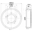 Tambour de frein ASHIKA 56-08-819C - Visuel 2
