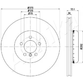 Jeu de 2 disques de frein avant ASHIKA 60-00-0116