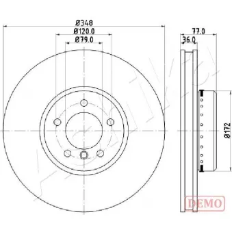 Jeu de 2 disques de frein avant ASHIKA 60-00-0157C