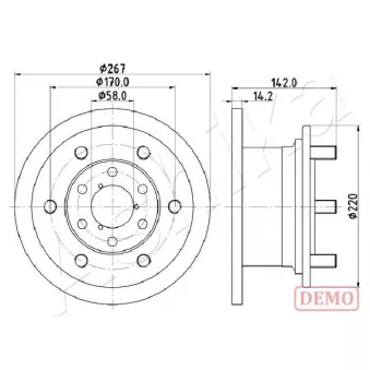Jeu de 2 disques de frein avant ASHIKA 60-00-0254C