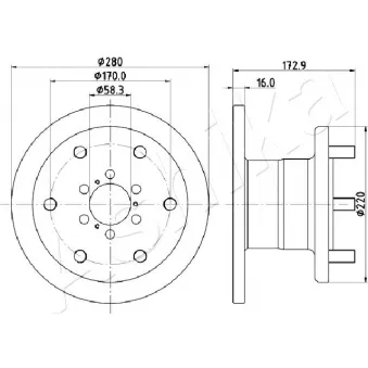 Jeu de 2 disques de frein avant ASHIKA 60-00-0255