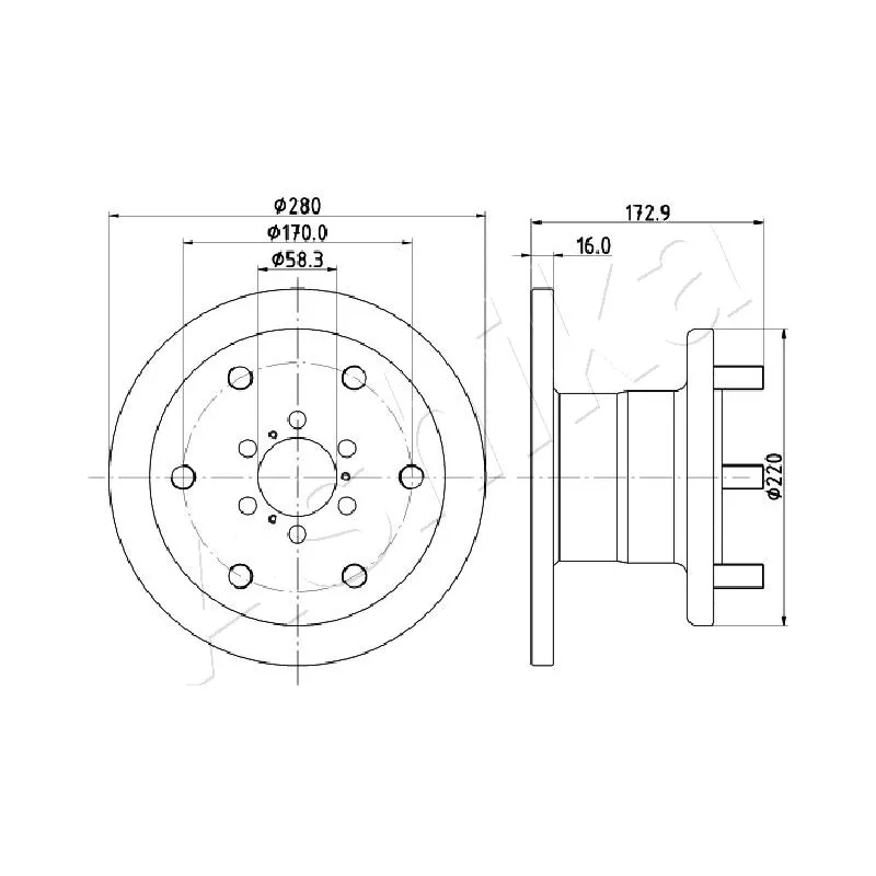 Jeu de 2 disques de frein avant ASHIKA 60-00-0255