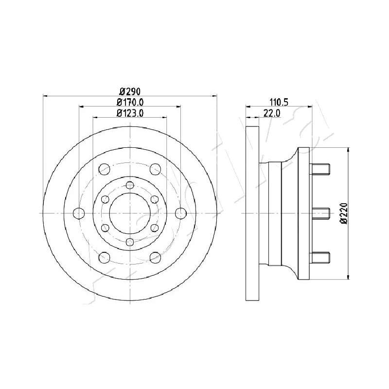 Jeu de 2 disques de frein avant ASHIKA 60-00-0256