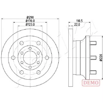 Jeu de 2 disques de frein avant ASHIKA 60-00-0256C