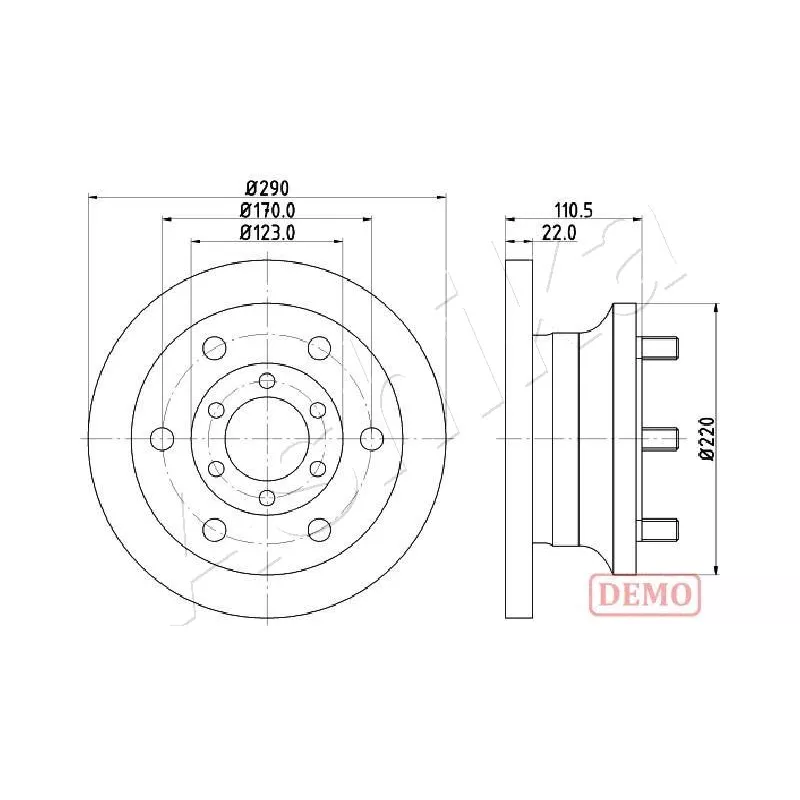 Jeu de 2 disques de frein avant ASHIKA 60-00-0256C