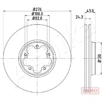 Jeu de 2 disques de frein avant ASHIKA 60-00-0356C