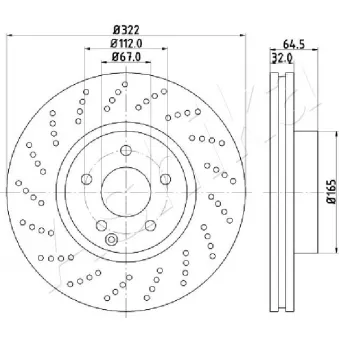 Jeu de 2 disques de frein avant ASHIKA 60-00-0520