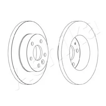 Jeu de 2 disques de frein avant ASHIKA 60-00-0565