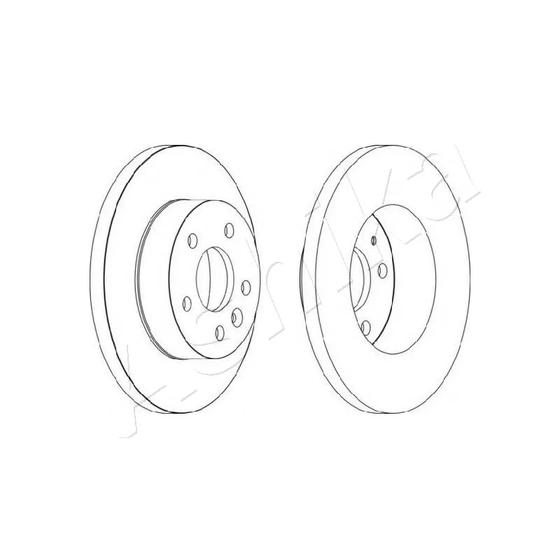 Jeu de 2 disques de frein avant ASHIKA 60-00-0565