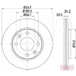 Jeu de 2 disques de frein avant ASHIKA 60-00-0628C - Visuel 2