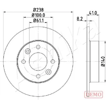 Jeu de 2 disques de frein avant ASHIKA 60-00-0700C